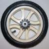 Колесо для детской коляски №007034 надув 12дюймов 47-203 12 1/2х1,75х2 1/4 с тормозной шестеренкой. БЕЖЕВОЕ